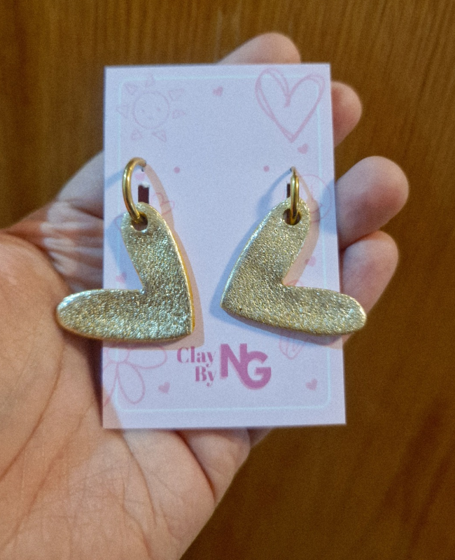 Aros corazon Dorado 