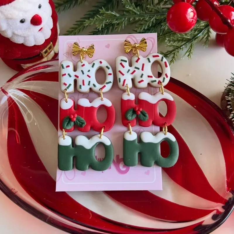 Zarcillos Ho Ho Ho Navideño