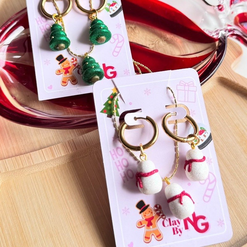 Set Navideño Arbolito y Muñeco de Nieve 