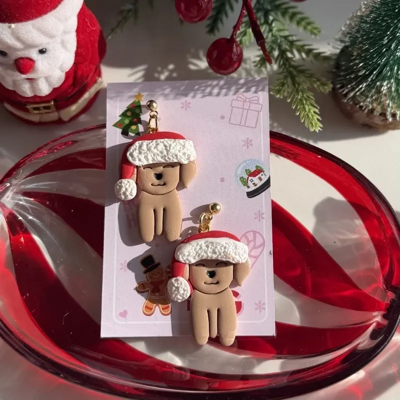 Zarcillos Perritos Navideños 